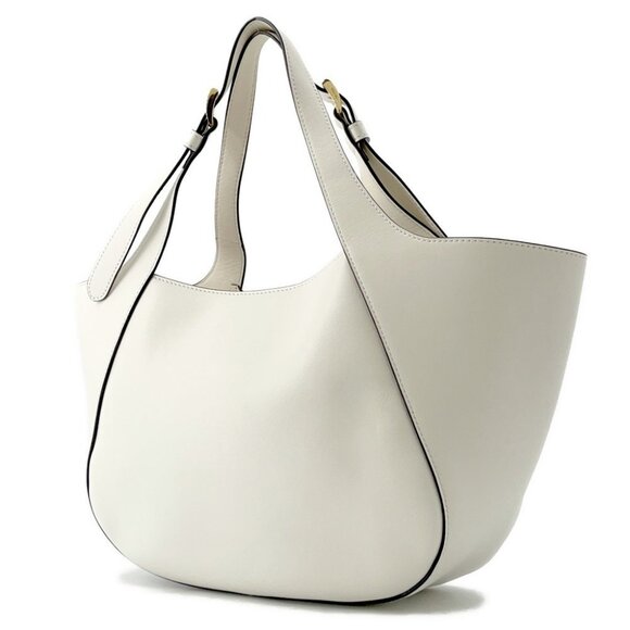 PRADA Tote Bag Leather White 1BG483 - Picture 2 of 14